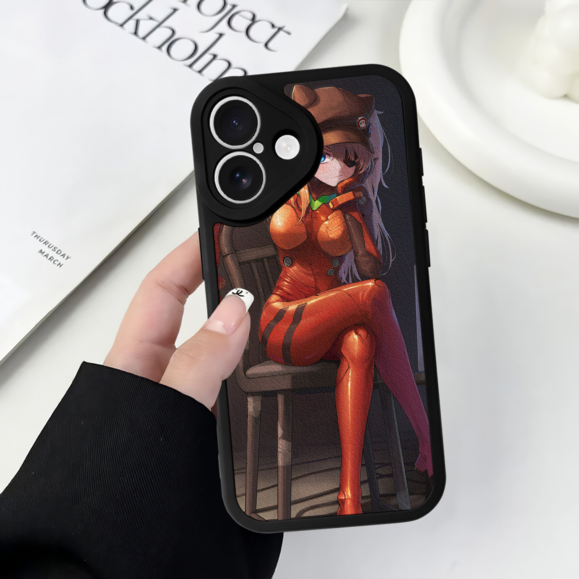 （画像用） EVA 新世紀エヴァンゲリオン 【iPhone 16シリーズ対応】シリコンスマホケース（レザー調） 材質：シリコン